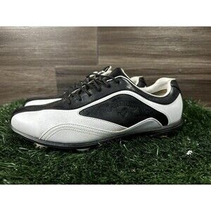 CALLAWAY Batista W465-21‎ womens black white patent leather golf Size 8.5